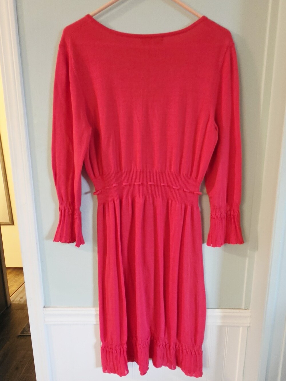 Spense V-Neck Ruffle Hem Dress - Picture 3 of 4